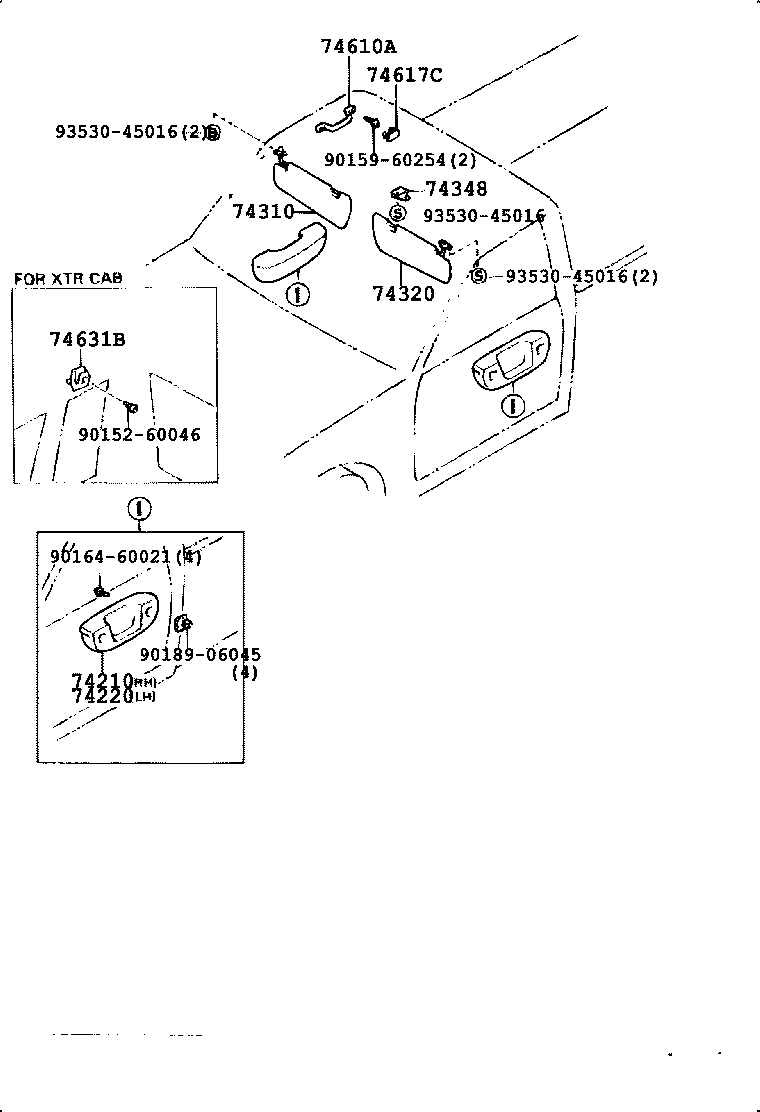  4 RUNNER TRUCK |  ARMREST VISOR