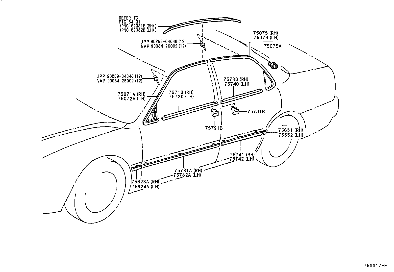  CAMRY NAP |  SIDE MOULDING