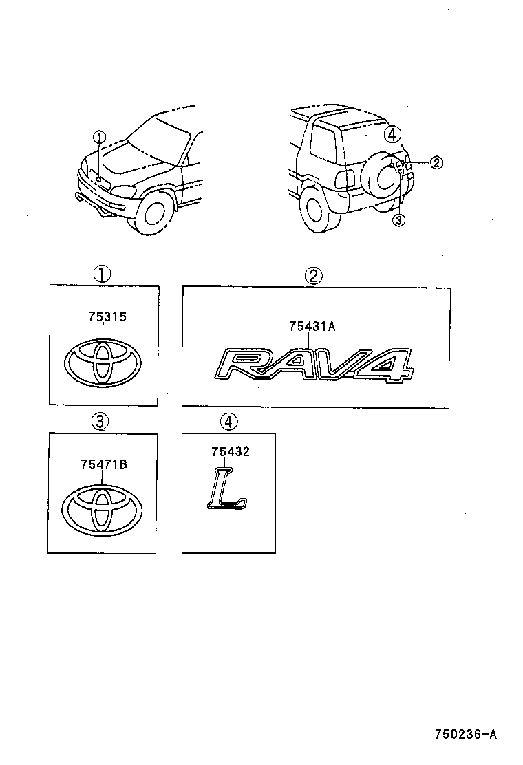  RAV4 |  EMBLEM NAME PLATE