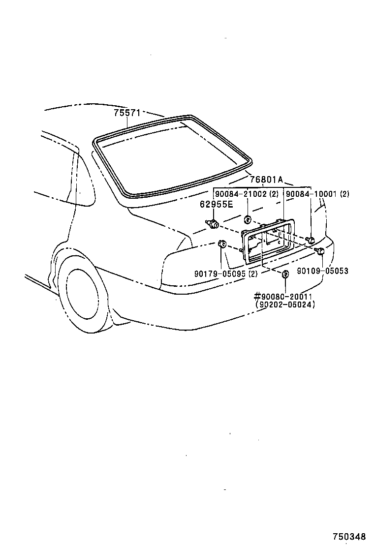  AVALON |  REAR MOULDING