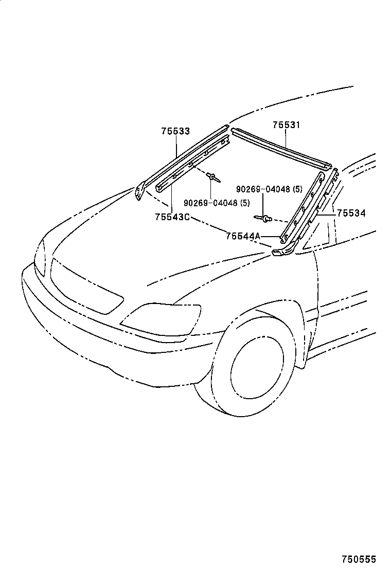  RX300 |  FRONT MOULDING