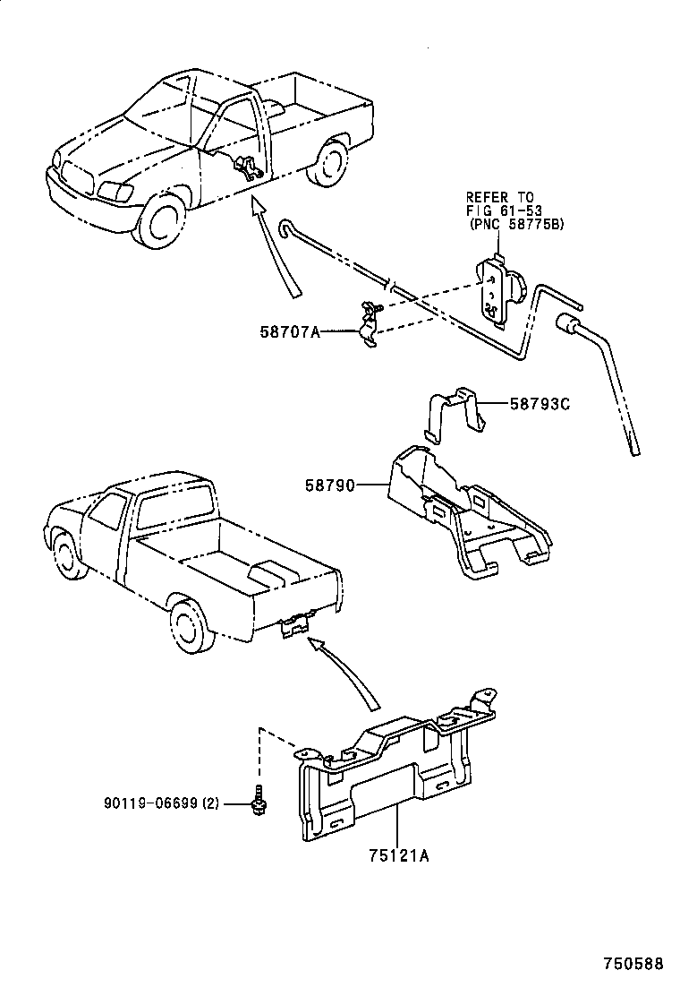  TUNDRA |  TOOL BOX LICENSE PLATE BRACKET