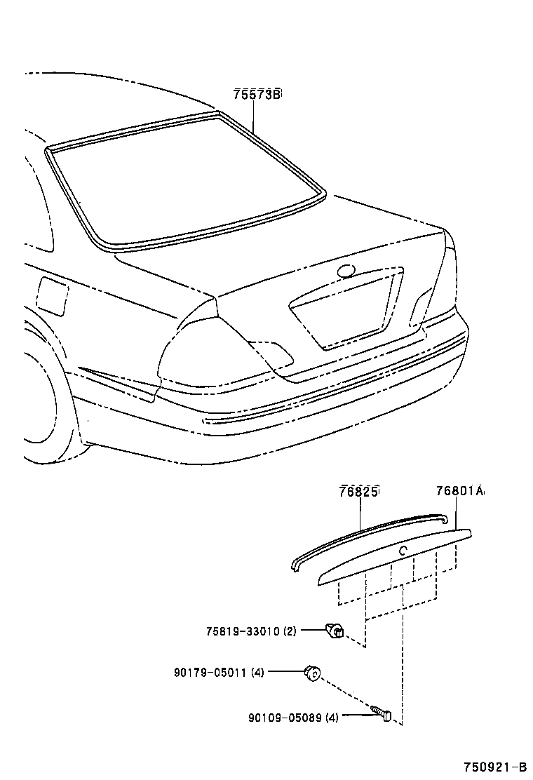  CAMRY JPP |  REAR MOULDING