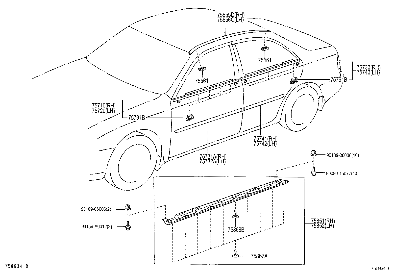  CAMRY NAP |  SIDE MOULDING