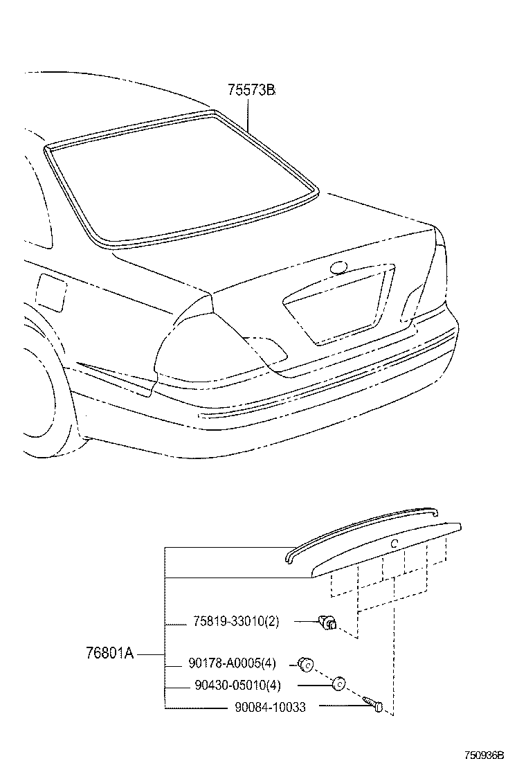  CAMRY NAP |  REAR MOULDING