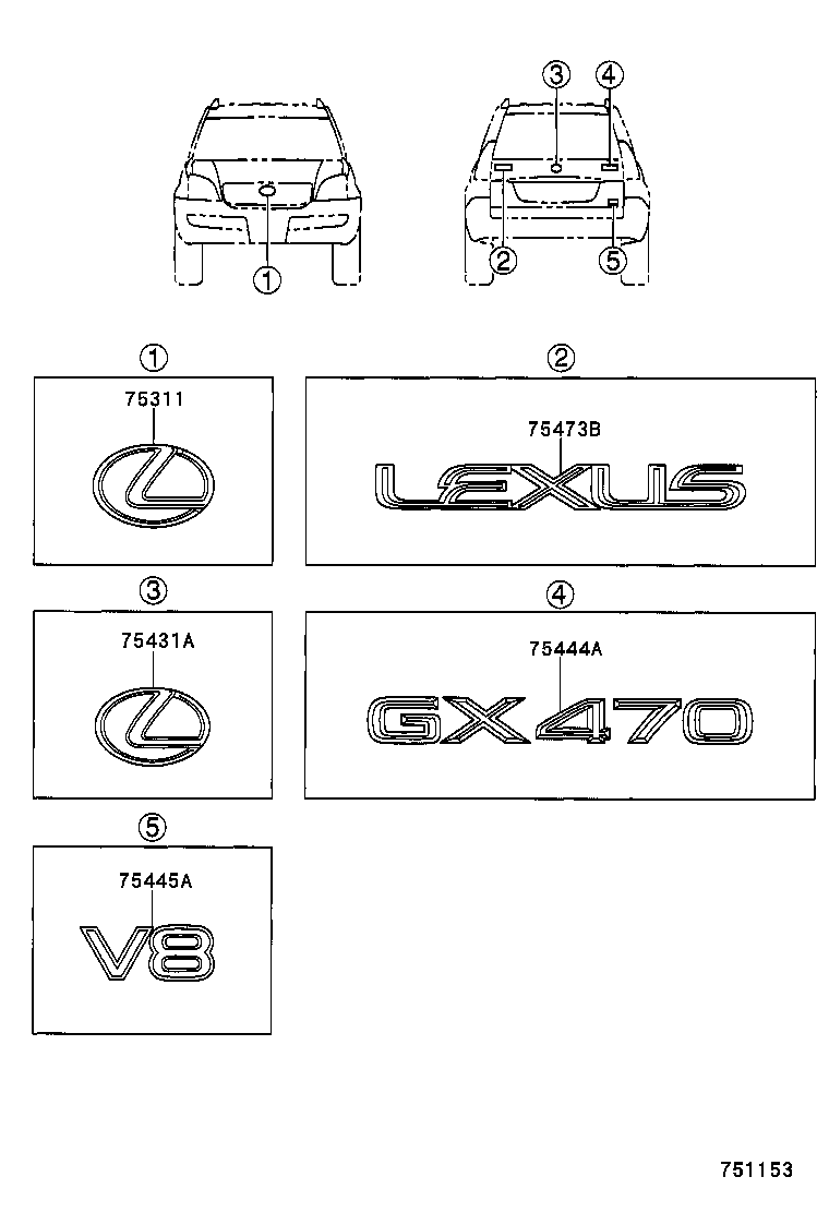  GX470 |  EMBLEM NAME PLATE