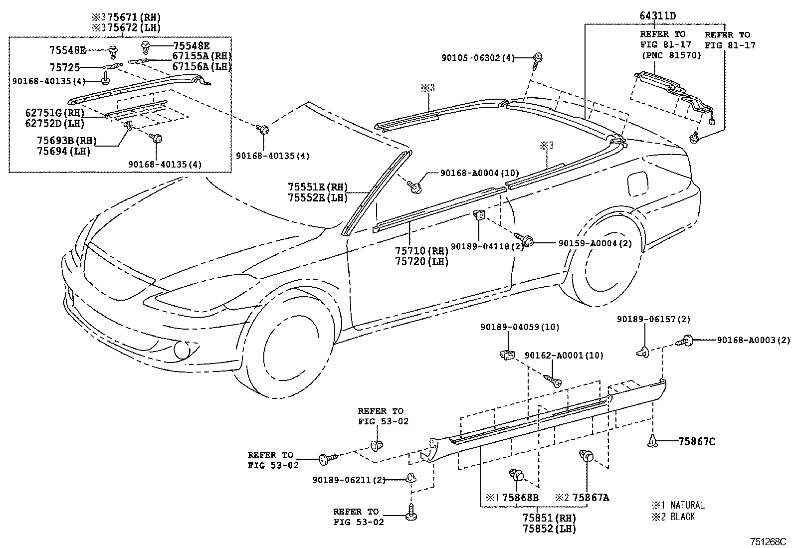  SOLARA |  SIDE MOULDING