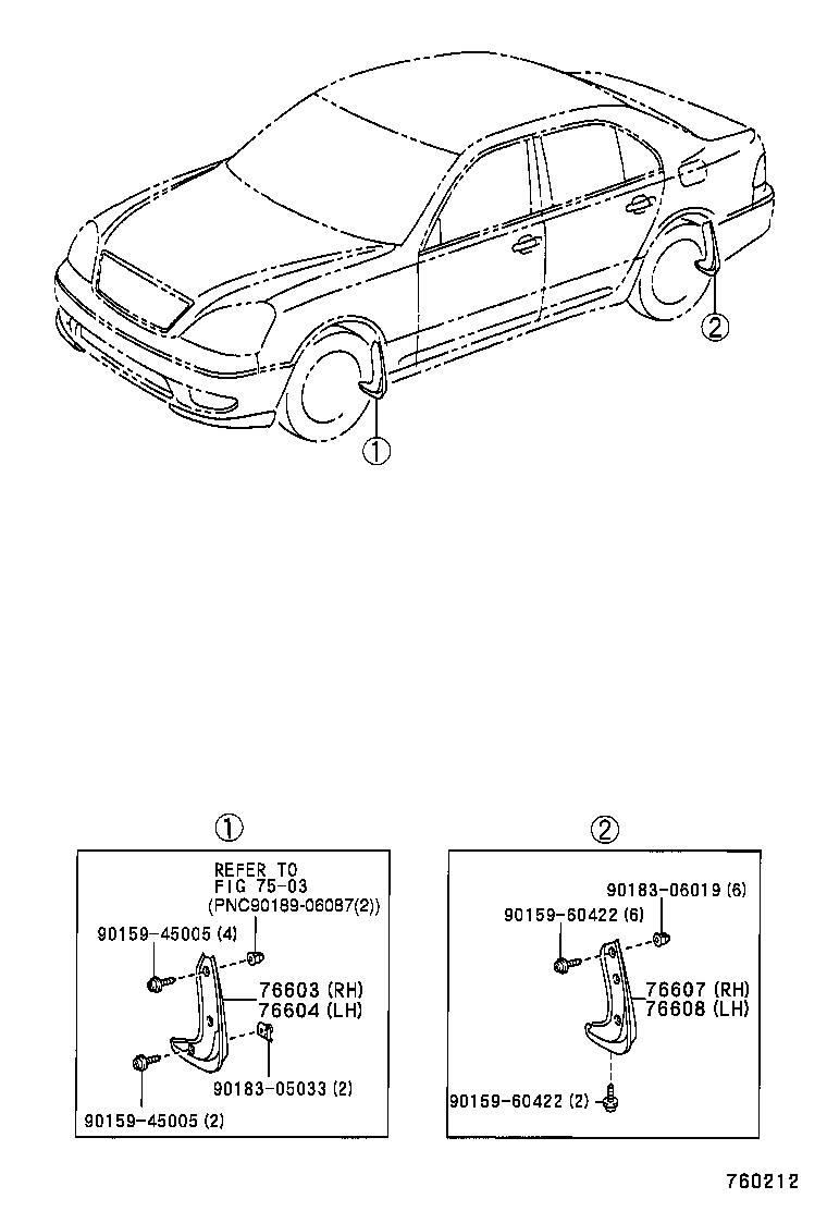  LS430 |  MUDGUARD SPOILER