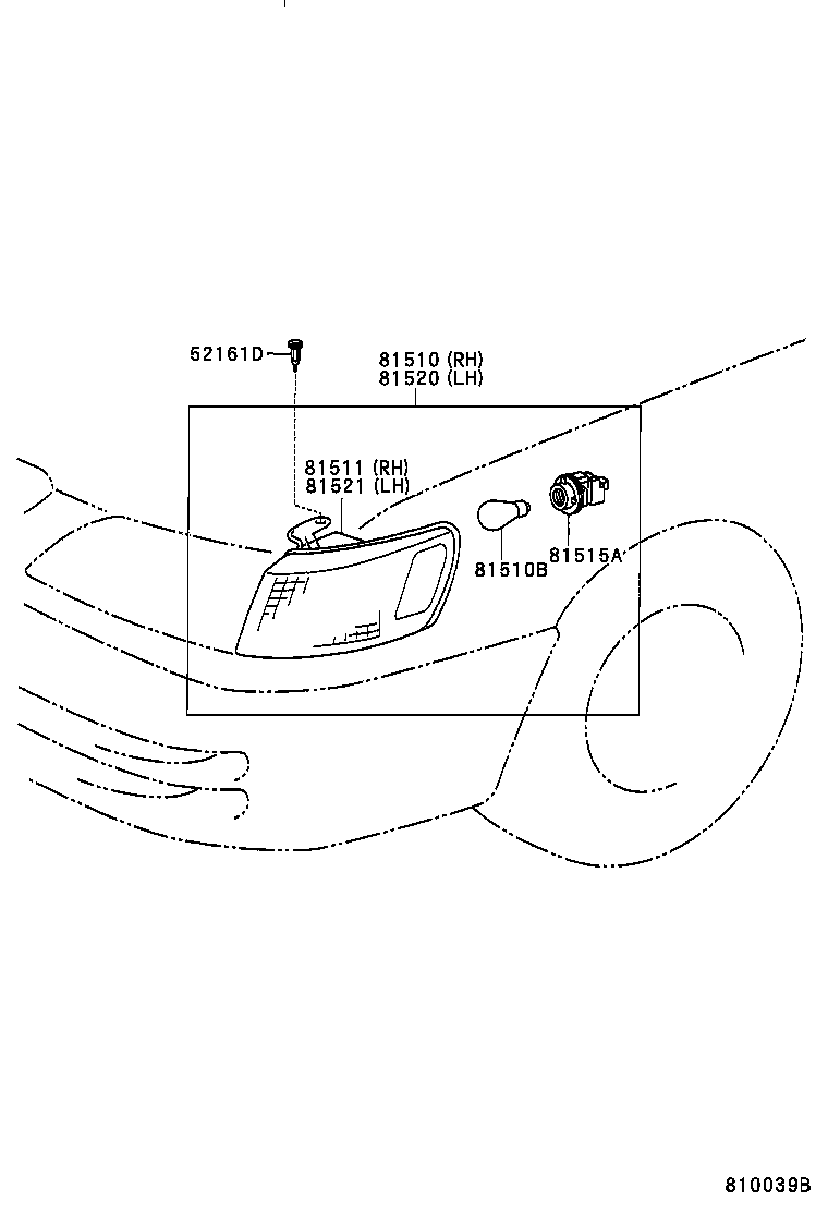  CAMRY NAP |  FRONT TURN SIGNAL LAMP