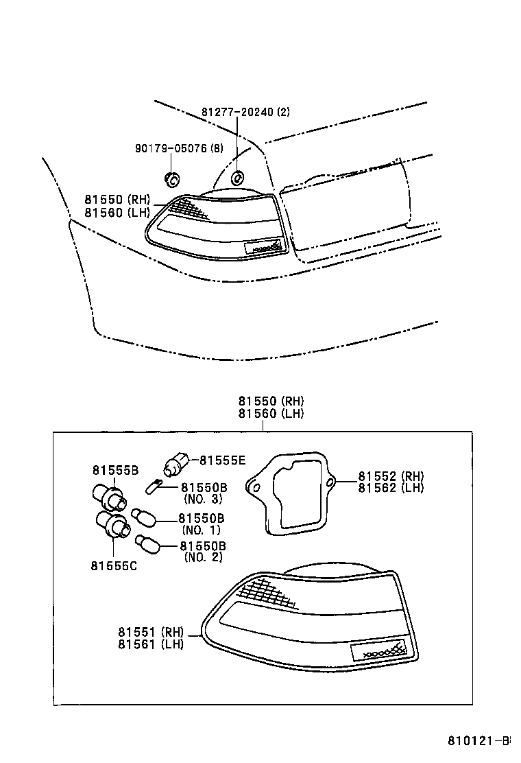  ES300 |  REAR COMBINATION LAMP