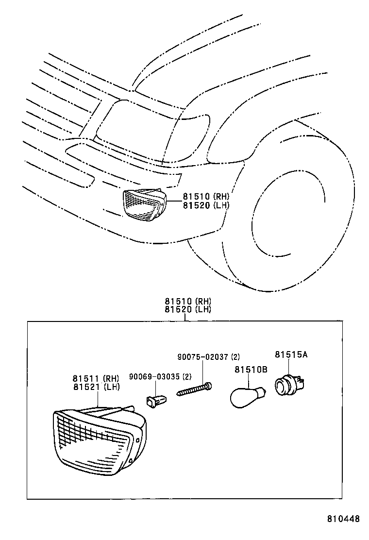  TACOMA |  FRONT TURN SIGNAL LAMP