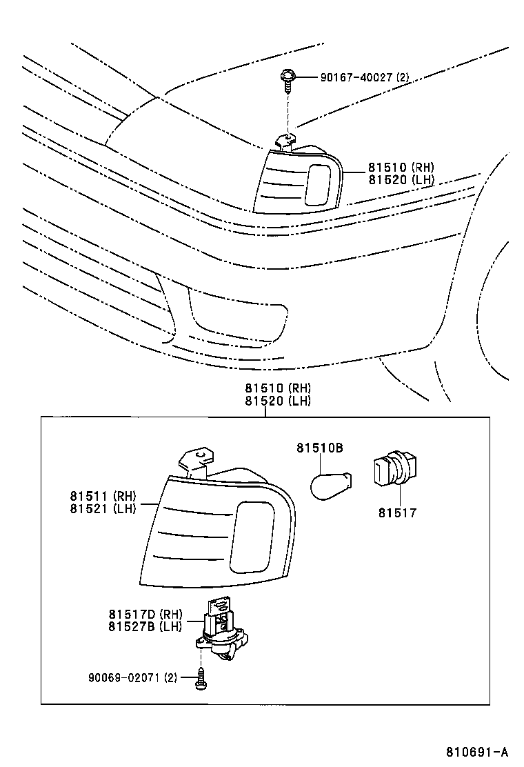 AVALON |  FRONT TURN SIGNAL LAMP