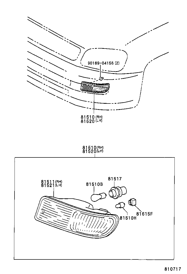  RAV4 EV |  FRONT TURN SIGNAL LAMP