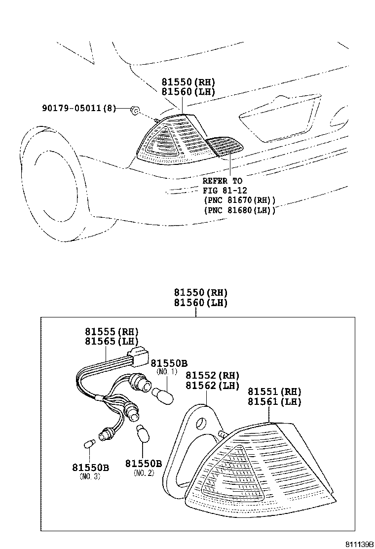  AVALON |  REAR COMBINATION LAMP