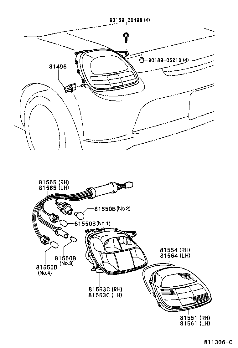  MR2 |  REAR COMBINATION LAMP