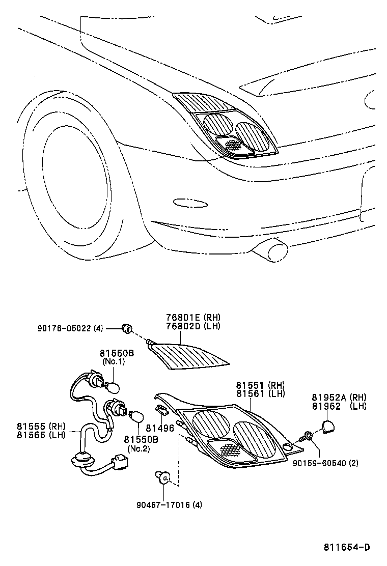  SC430 |  REAR COMBINATION LAMP