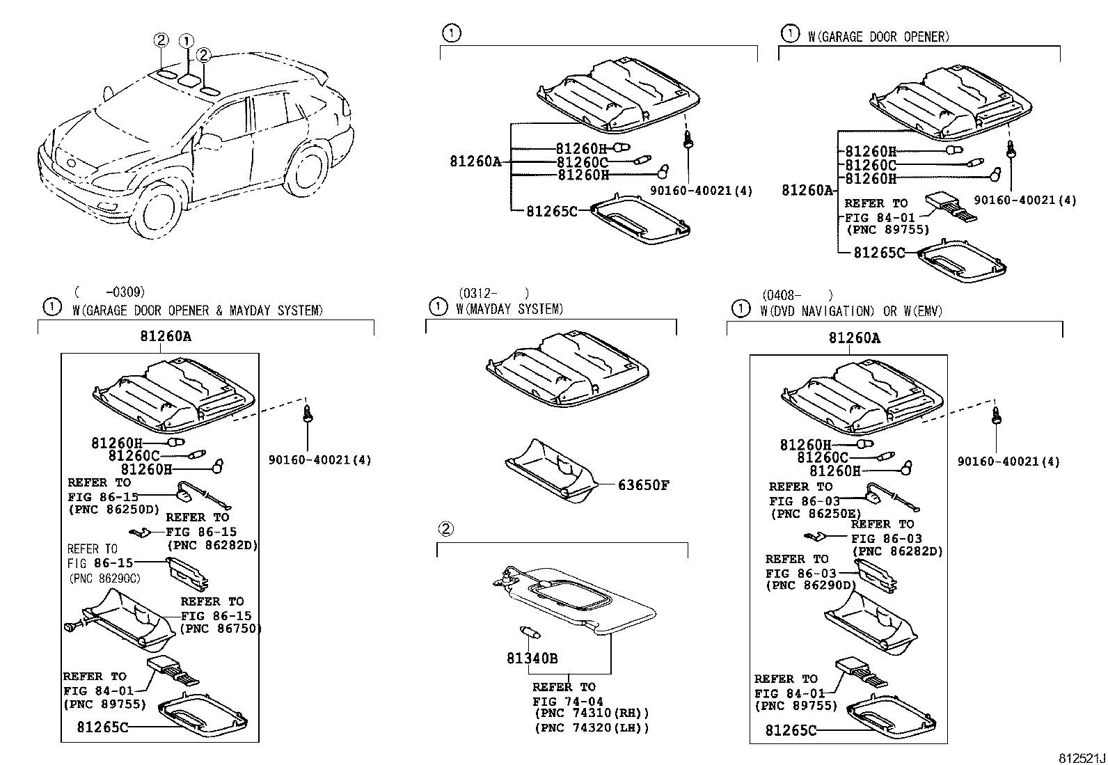  RX330 350 JPP |  INTERIOR LAMP