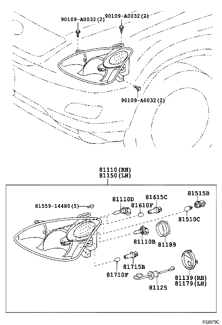  RX330 350 NAP |  HEADLAMP