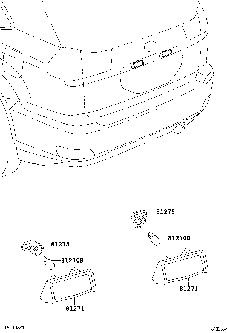  RX400H |  REAR LICENSE PLATE LAMP