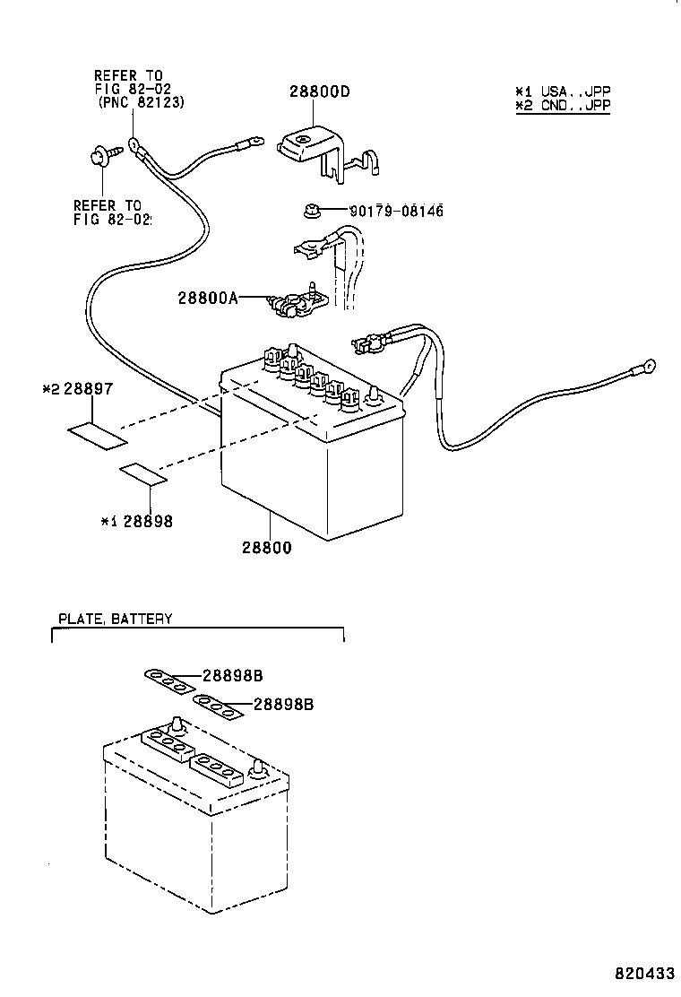 TOYOTA COROLLA JPPAE101LAEMDKA ELECTRICAL BATTERY BATTERY CABLE