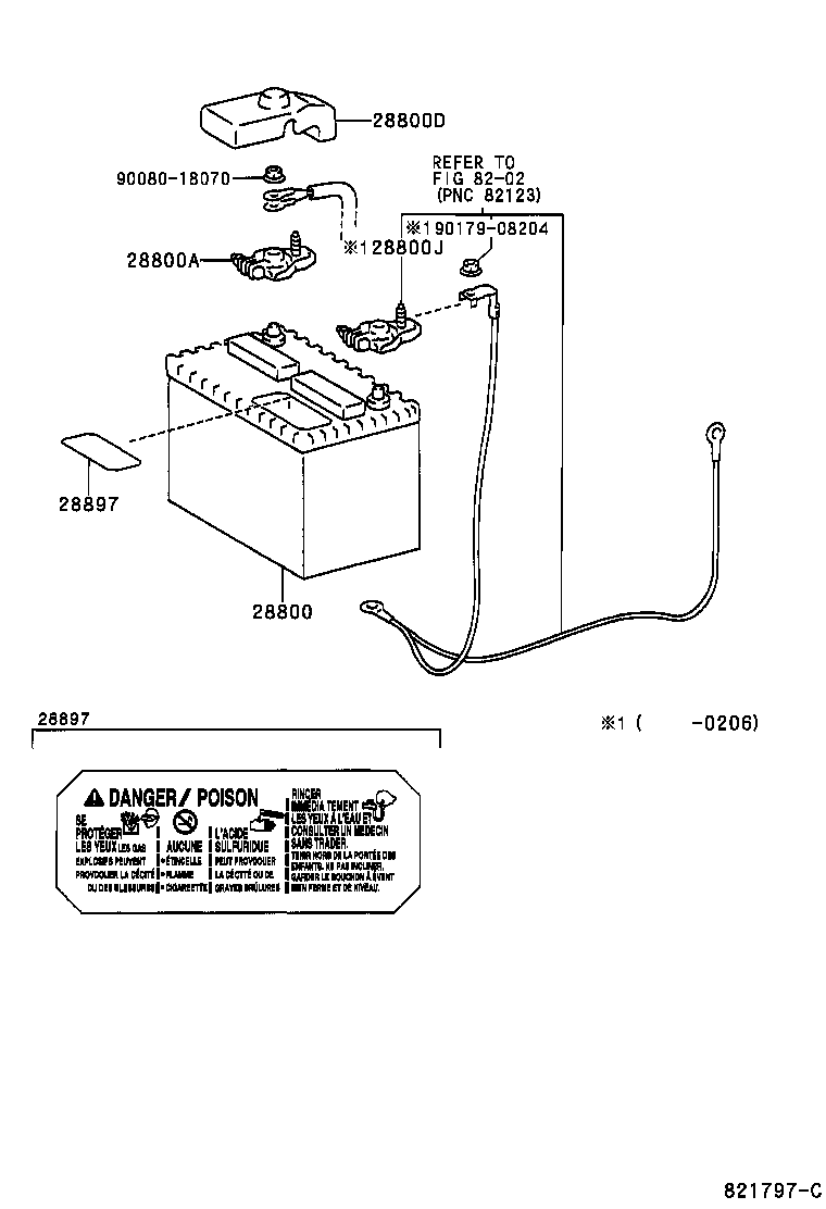  AVALON |  BATTERY BATTERY CABLE