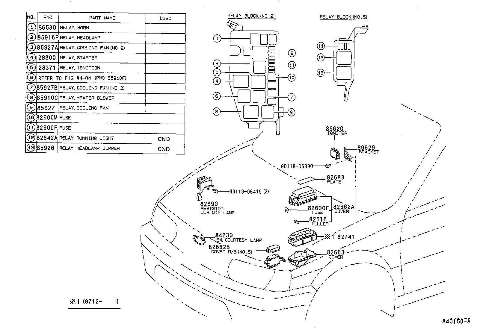  TERCEL |  SWITCH RELAY COMPUTER