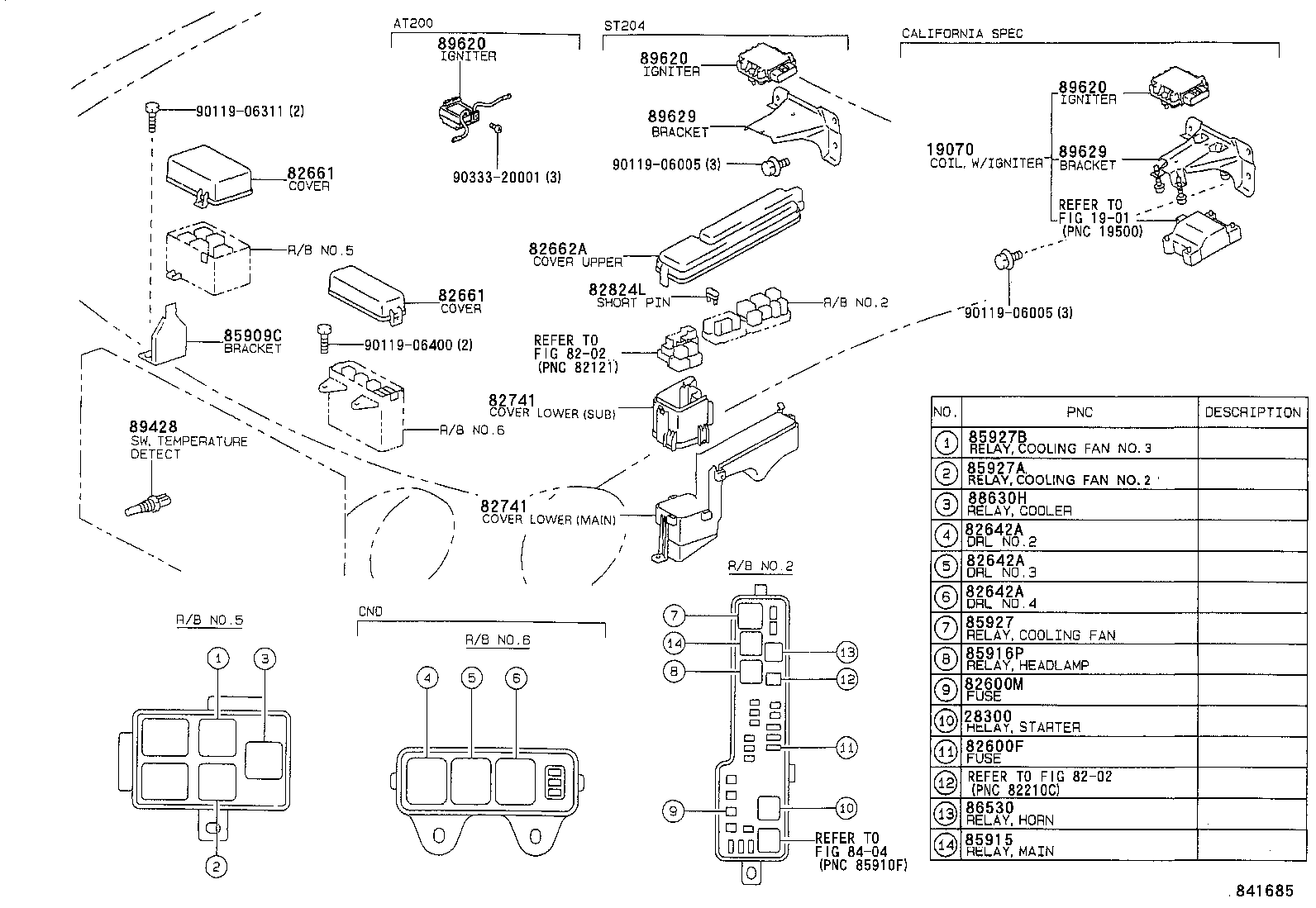  CELICA |  SWITCH RELAY COMPUTER