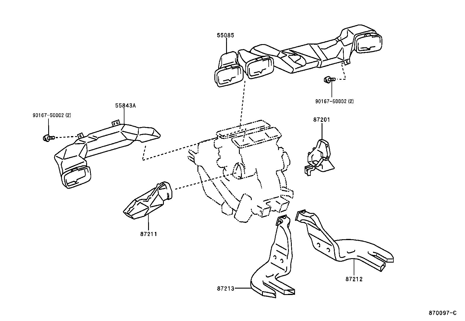  CAMRY NAP |  HEATING AIR CONDITIONING CONTROL AIR DUCT