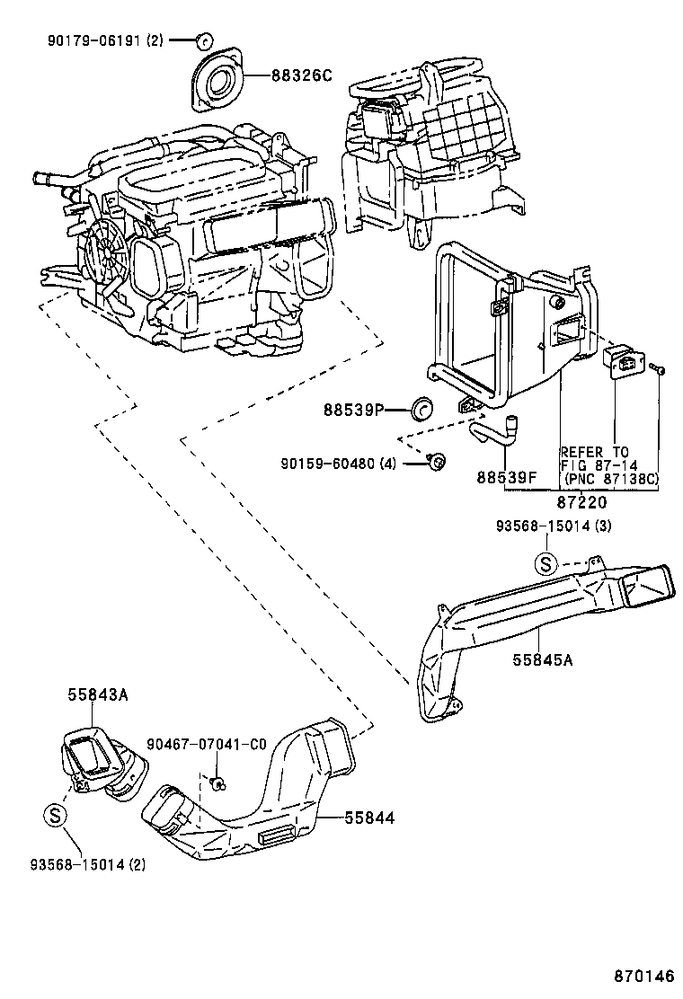  CELICA |  HEATING AIR CONDITIONING CONTROL AIR DUCT