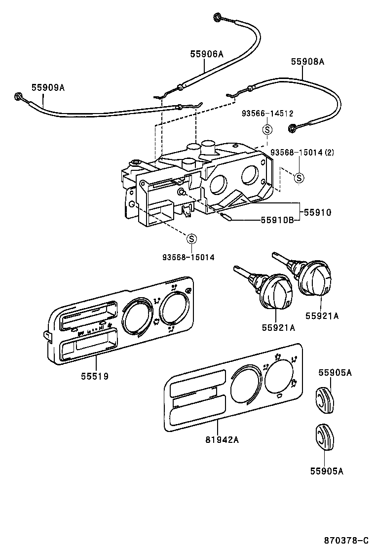  TERCEL |  HEATING AIR CONDITIONING CONTROL AIR DUCT