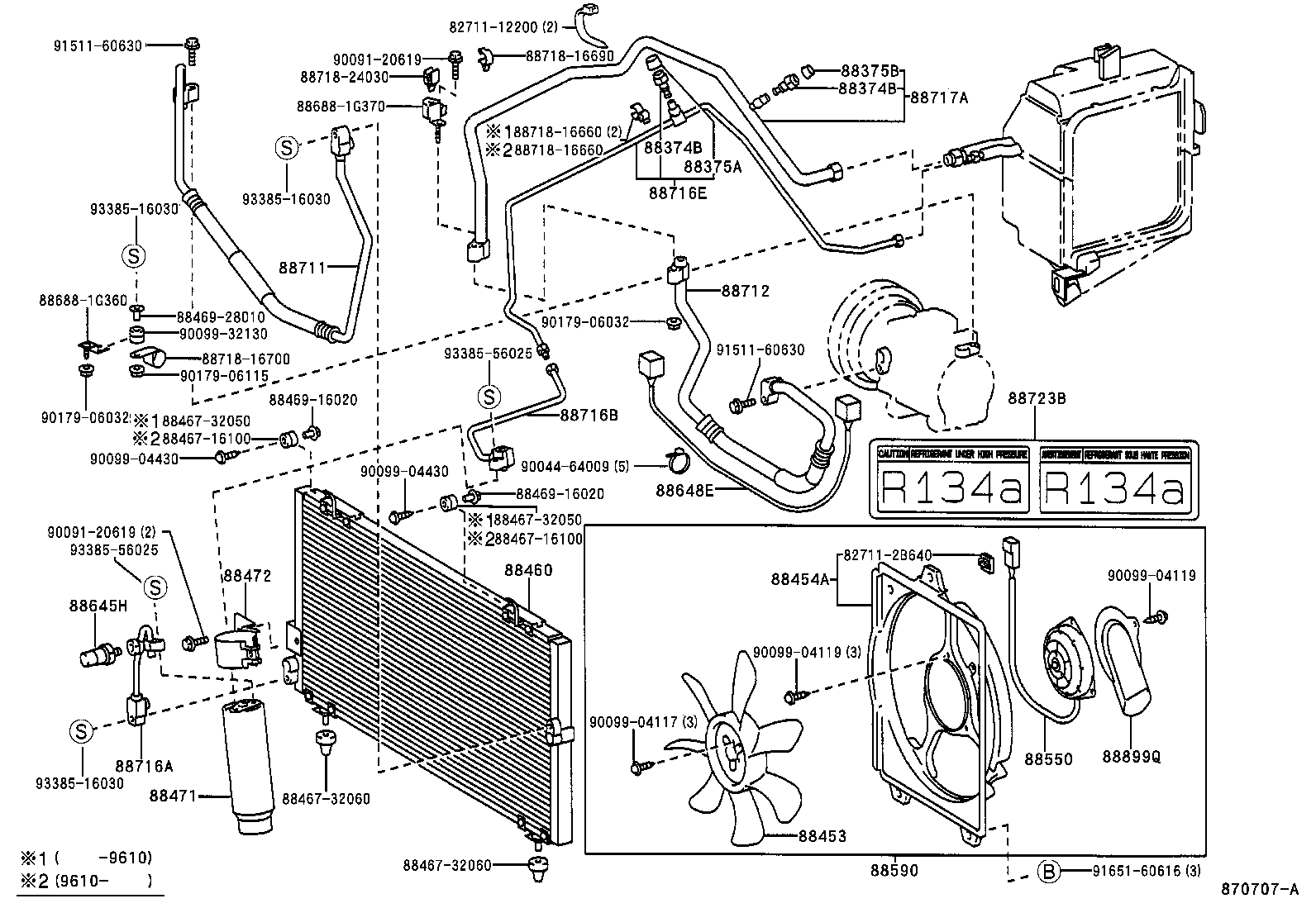  TERCEL |  HEATING AIR CONDITIONING COOLER PIPING