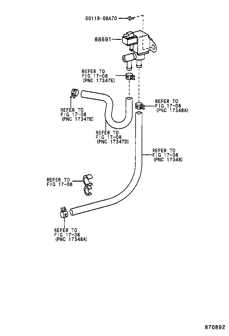  TACOMA |  HEATING AIR CONDITIONING VACUUM PIPING