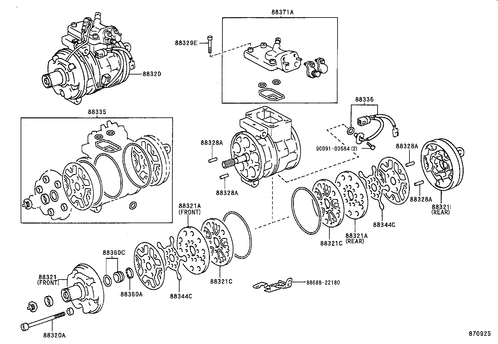  AVALON |  HEATING AIR CONDITIONING COMPRESSOR