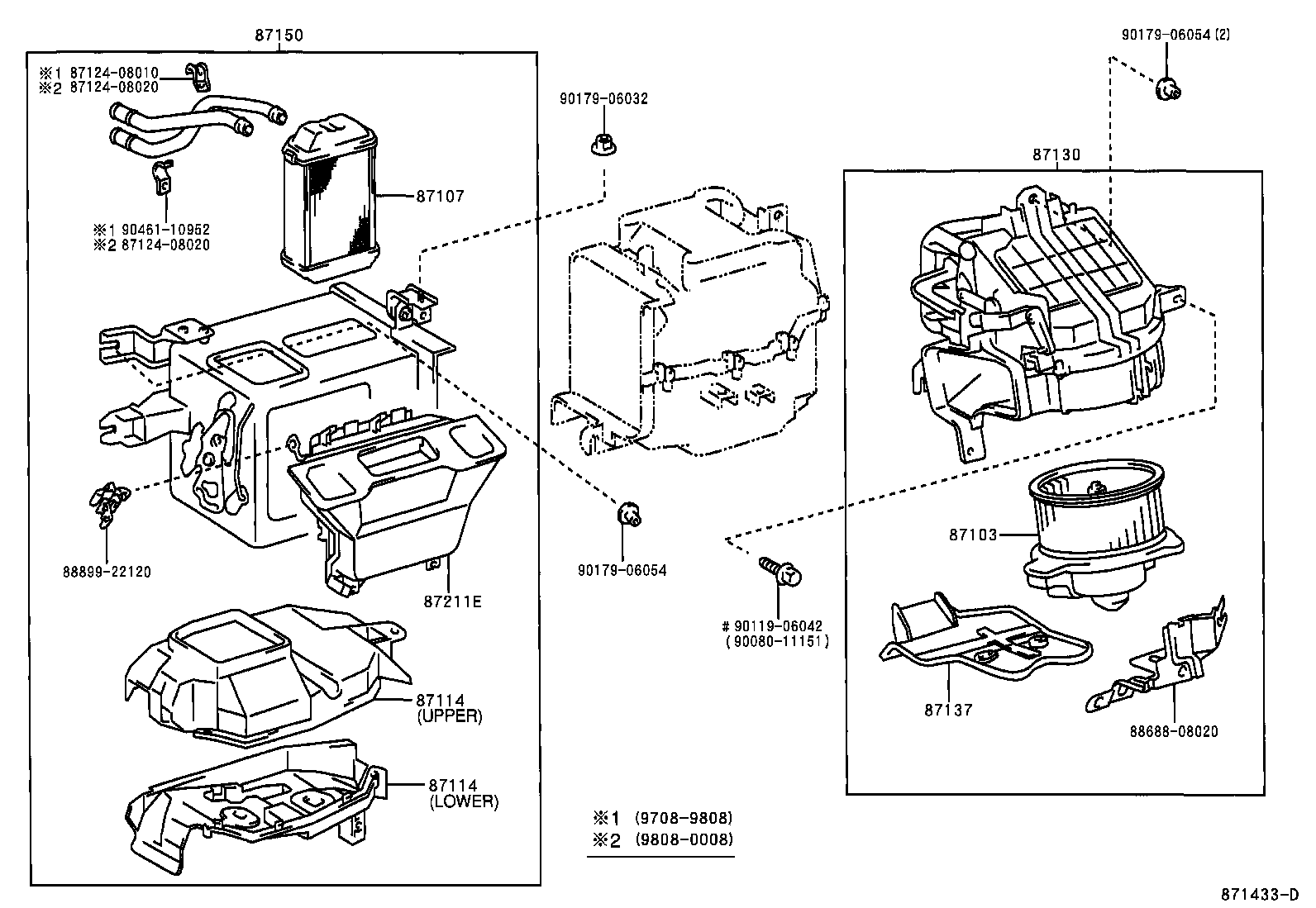  SIENNA |  HEATING AIR CONDITIONING HEATER UNIT BLOWER
