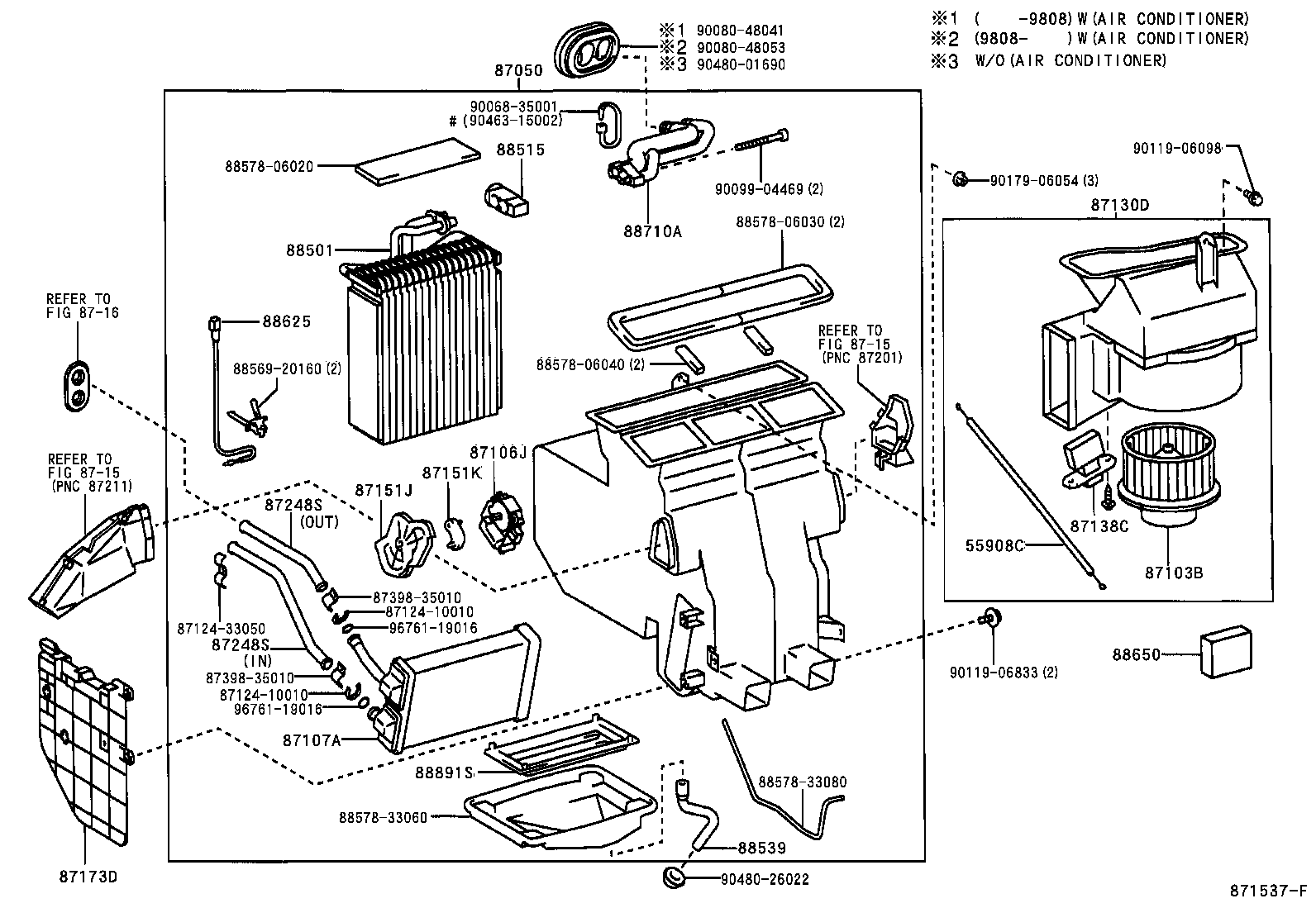  CAMRY JPP |  HEATING AIR CONDITIONING COOLER UNIT