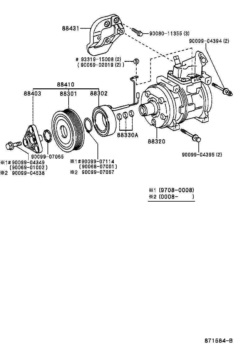  SIENNA |  HEATING AIR CONDITIONING COMPRESSOR