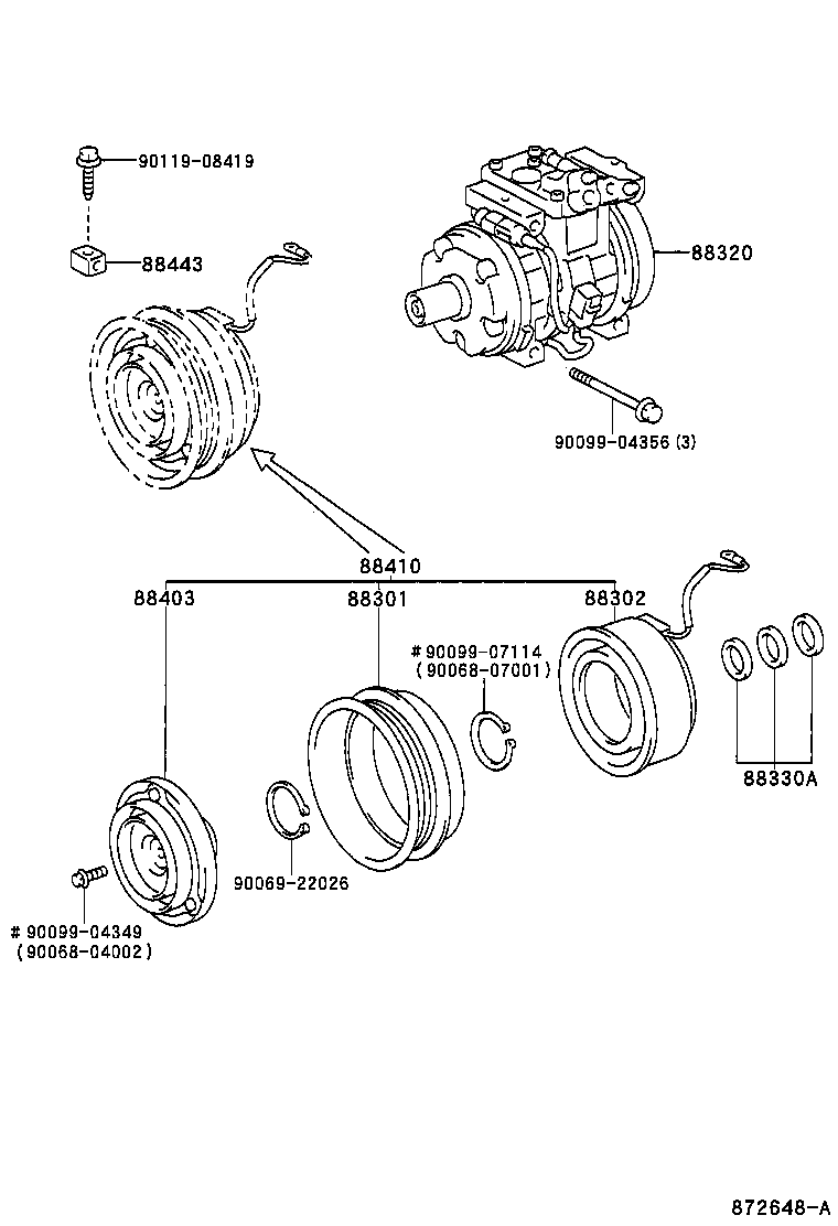  SOLARA |  HEATING AIR CONDITIONING COMPRESSOR