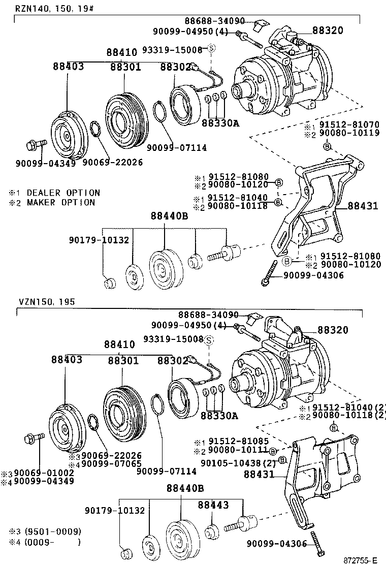  TACOMA |  HEATING AIR CONDITIONING COMPRESSOR