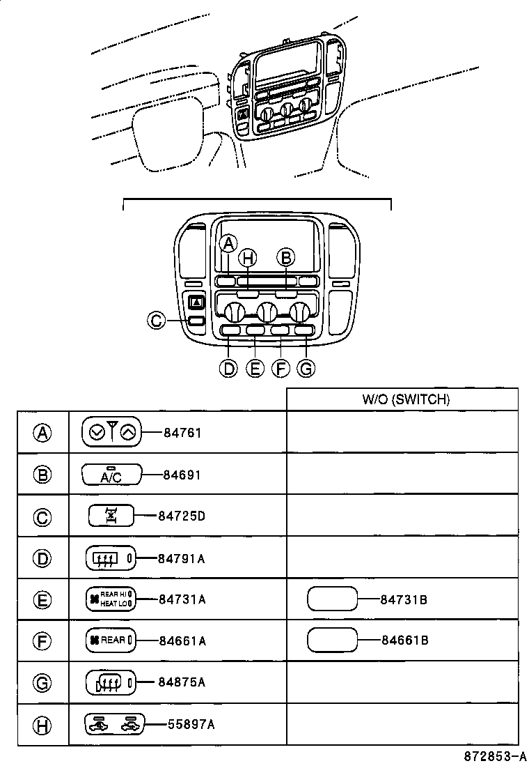  LAND CRUISER 100 |  HEATING AIR CONDITIONING CONTROL AIR DUCT
