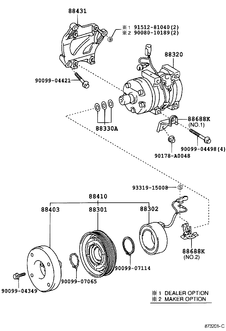  TUNDRA |  HEATING AIR CONDITIONING COMPRESSOR