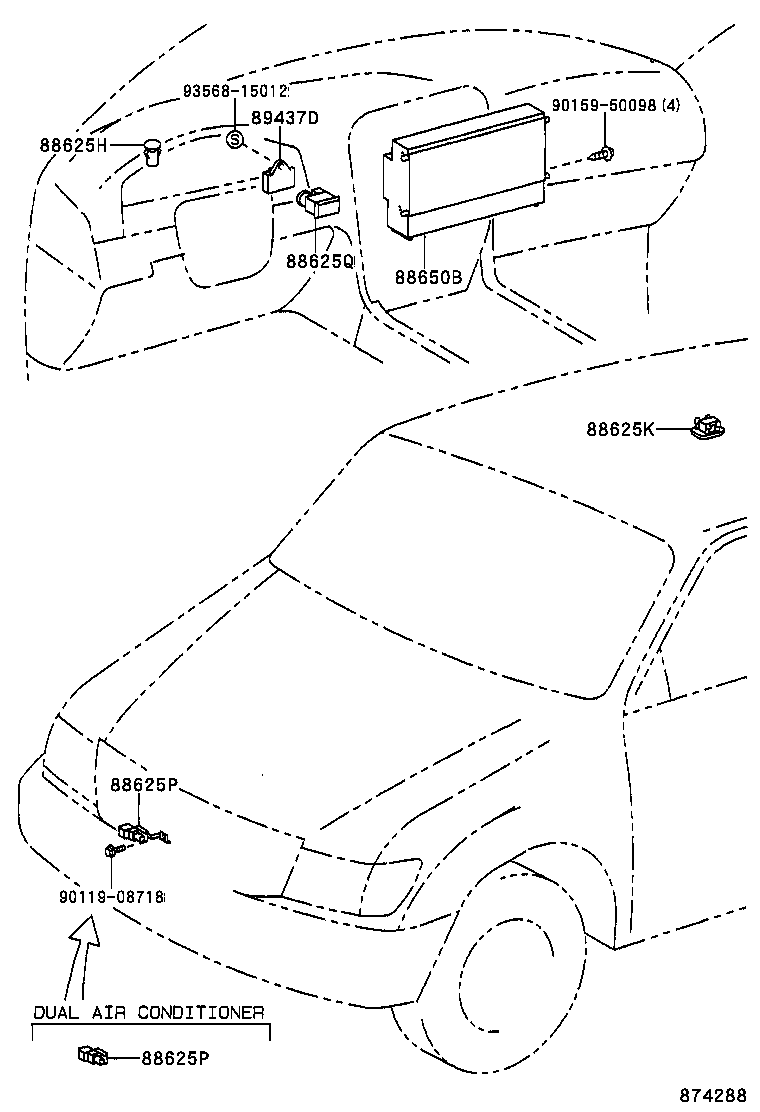  LAND CRUISER 100 |  HEATING AIR CONDITIONING CONTROL AIR DUCT