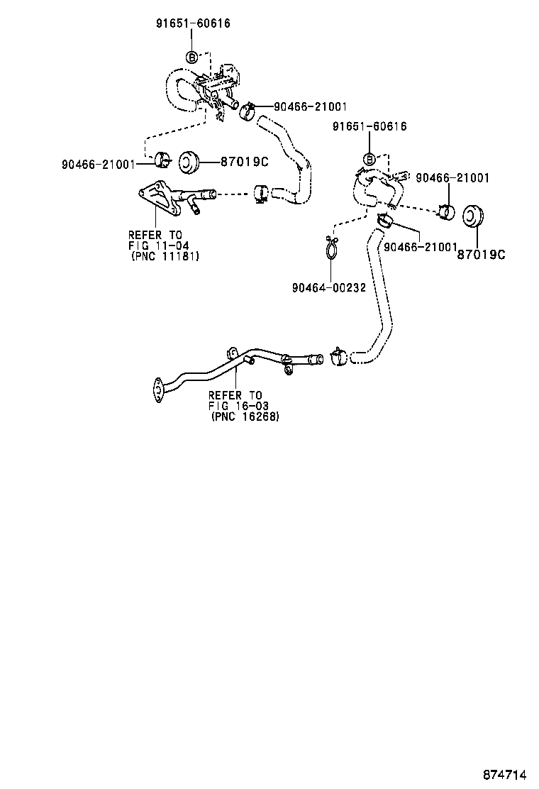  HILUX 2WD |  HEATING AIR CONDITIONING WATER PIPING