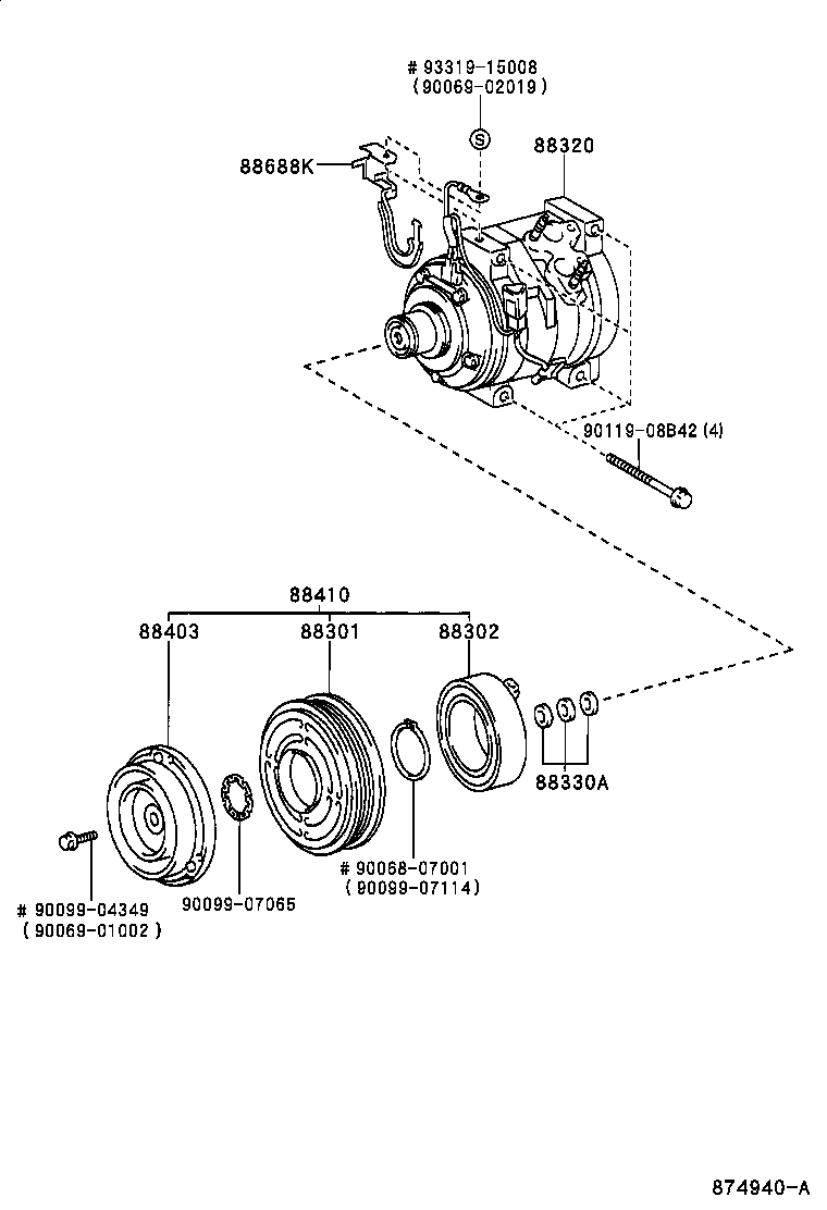  SOLARA |  HEATING AIR CONDITIONING COMPRESSOR