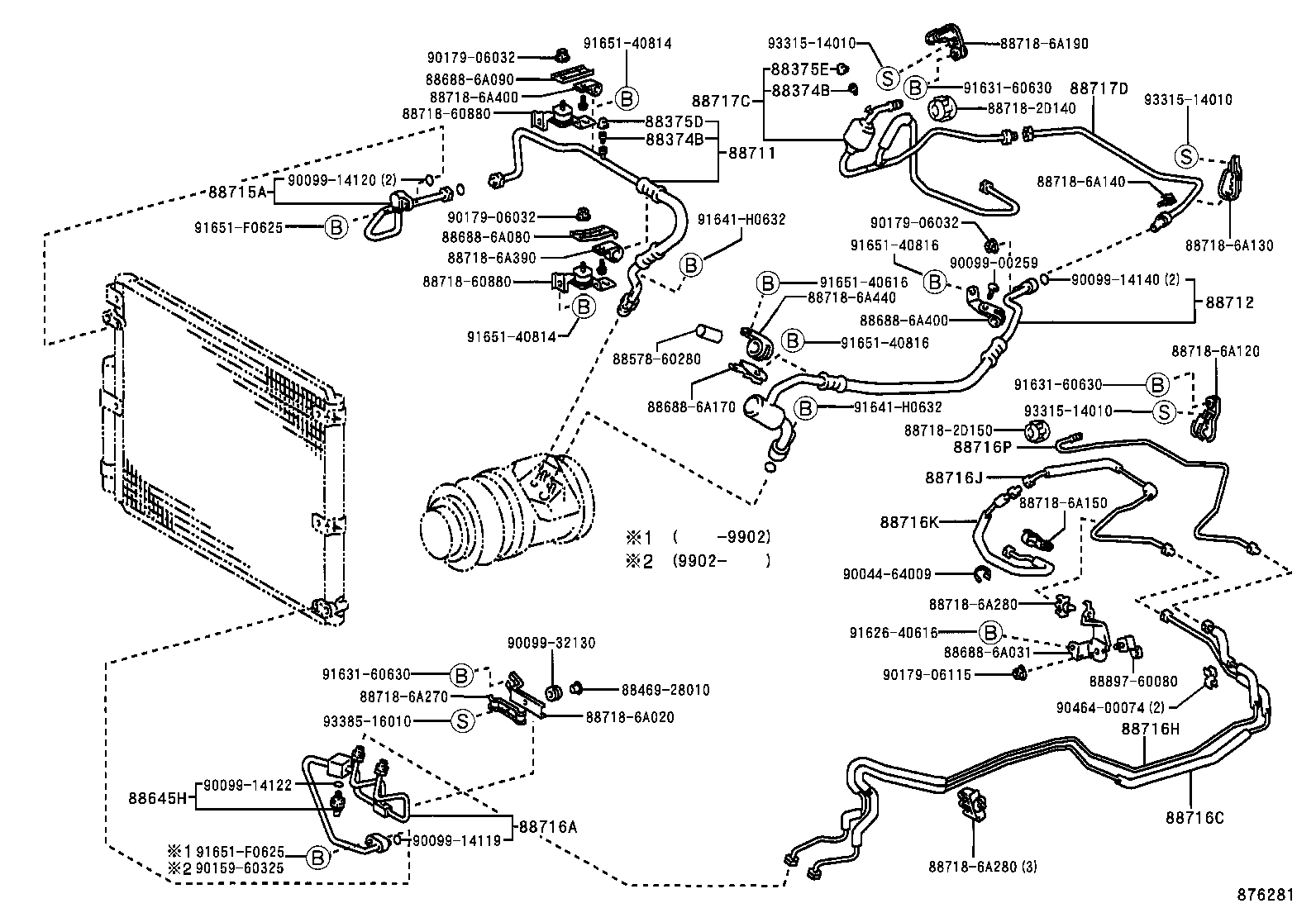  LAND CRUISER 100 |  HEATING AIR CONDITIONING COOLER PIPING