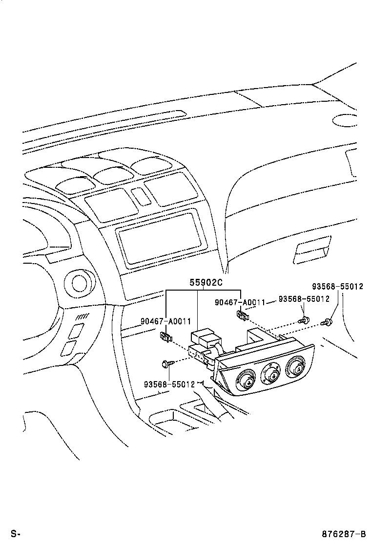  SOLARA |  HEATING AIR CONDITIONING CONTROL AIR DUCT