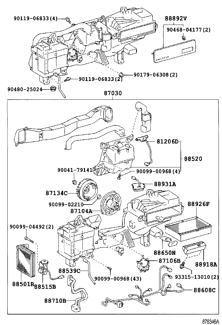  LS430 |  HEATING AIR CONDITIONING COOLER UNIT