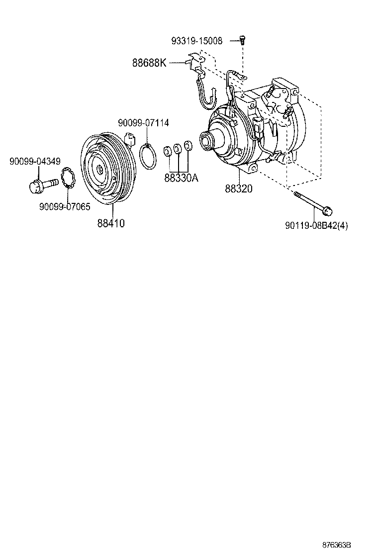 SOLARA |  HEATING AIR CONDITIONING COMPRESSOR