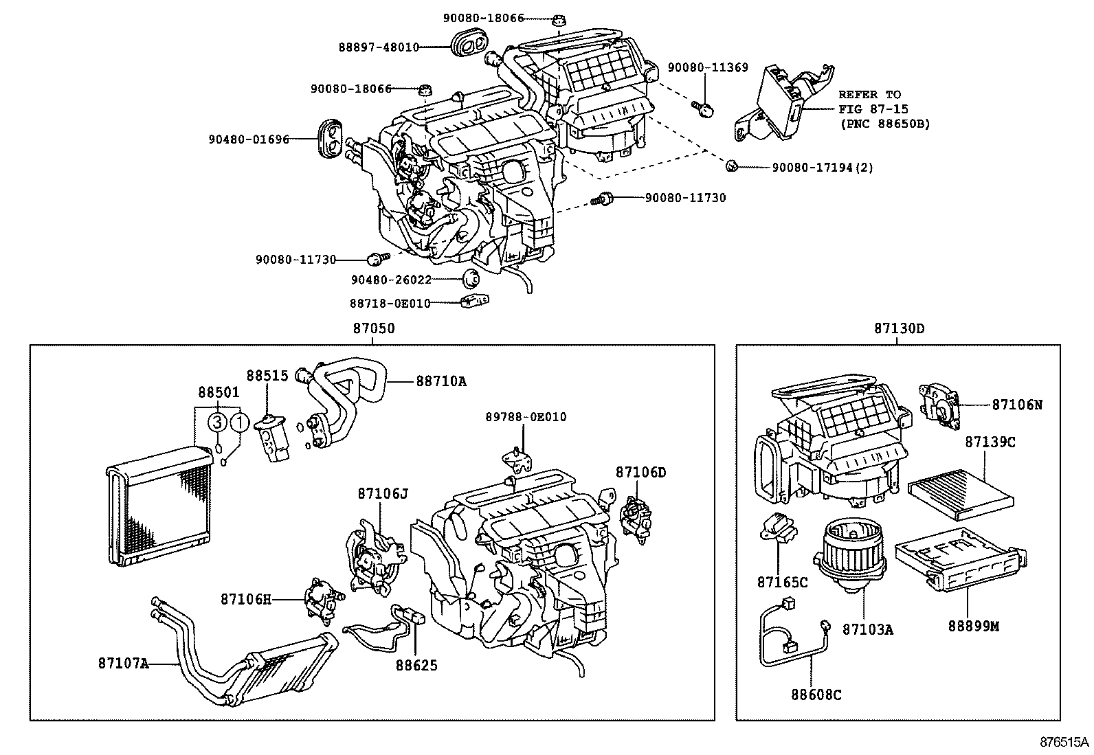  RX330 350 NAP |  HEATING AIR CONDITIONING COOLER UNIT