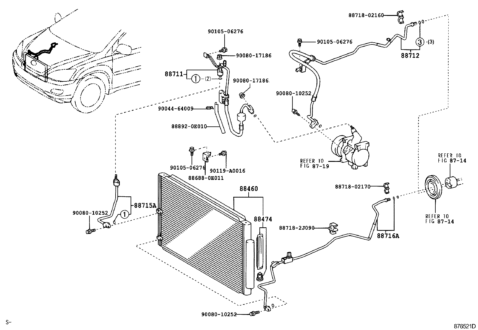  RX330 350 NAP |  HEATING AIR CONDITIONING COOLER PIPING