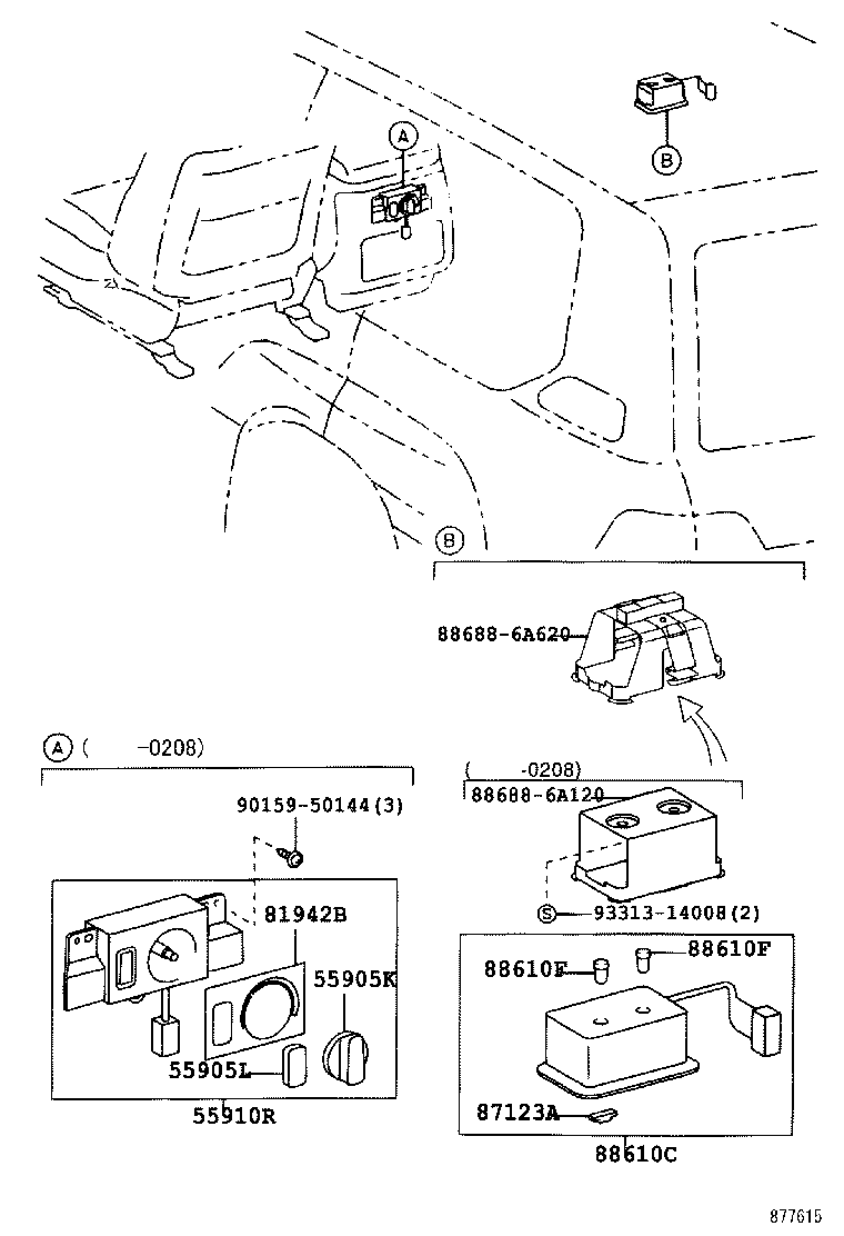  LAND CRUISER 100 |  HEATING AIR CONDITIONING CONTROL AIR DUCT